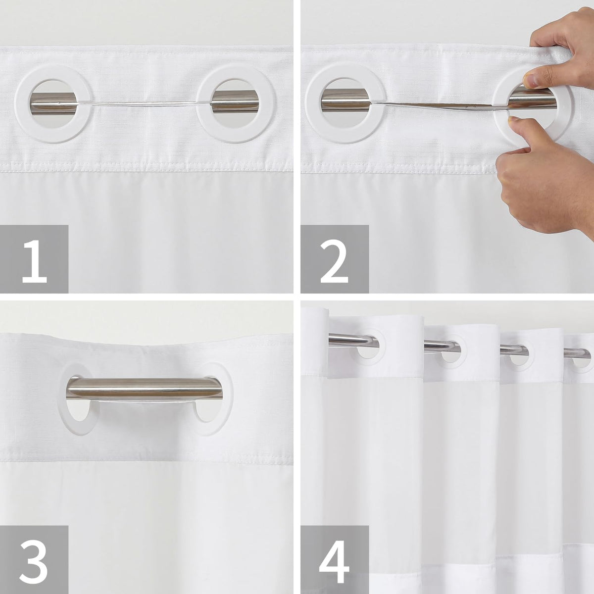 eachope mesh top window enhances light while preserving privacy during showers