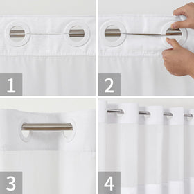 eachope mesh top window enhances light while preserving privacy during showers