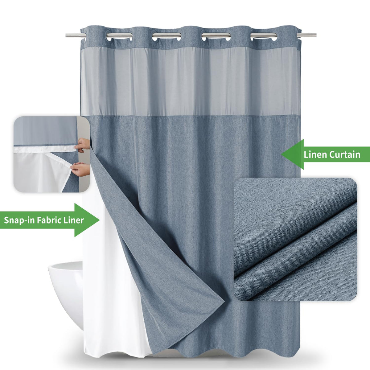 eachope ringless design makes hanging effortless and quick