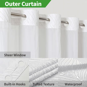 eachope ringless curtain hanging smoothly without hooks for easy setup