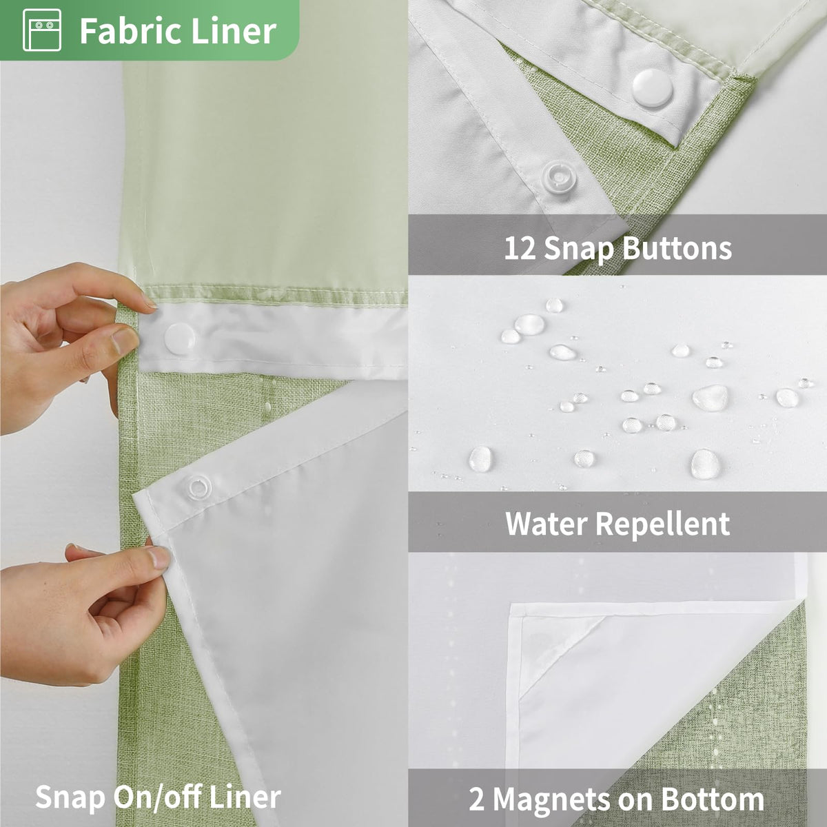 eachope sage green dimensions 71x74 curtain for a roomy shower space