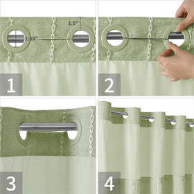 eachope ringless design curtain for quick, hook-free installation and easy setup