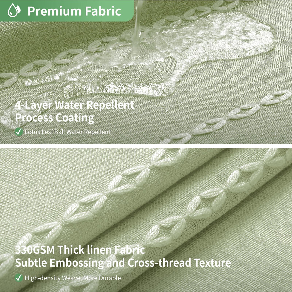 eachope sage green tassels detail adds subtle elegance and decorative texture