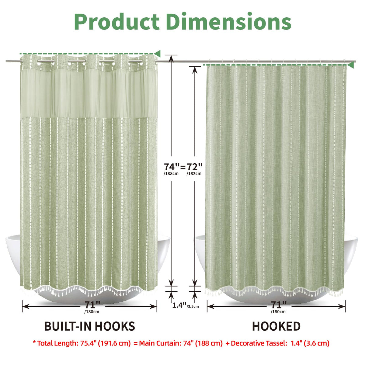 eachope sage green textured linen curtain highlights rugged farmhouse charm