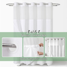 eachope liner magnets at bottom corners stabilize curtain and reduce splashing.