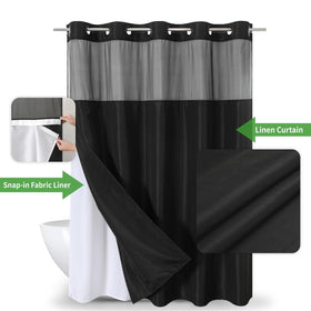 Eachope snap-on liner with magnets provides stable, low-splash performance.