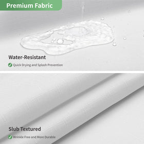 eachope standard 71x74 size fits most bathrooms and matches liner dimensions.