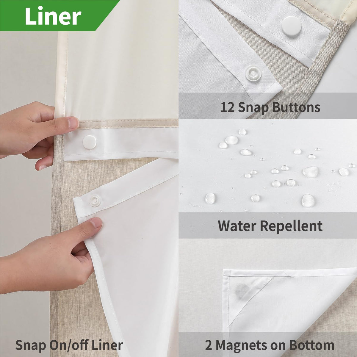 Eachope standard 71x86 curtain fits most bathrooms with a sleek silhouette.