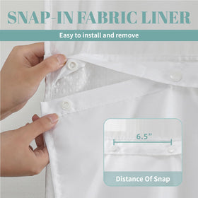 Eachope standard 71x86 inches curtain fits most showers with balanced coverage.