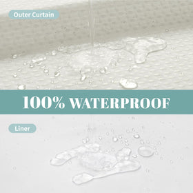 Eachope standard-size curtain fits most bathrooms for easy replacement.