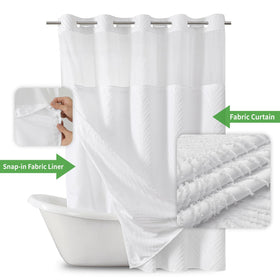 eachope textured chevron stripes curtain for stylish bathroom decor
