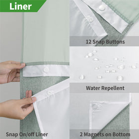 Eachope waterproof and washable curtain for daily bathroom use with low maintenance.