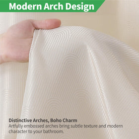 Eachope waterproof and washable fabric curtain resists splashes and stays fresh.
