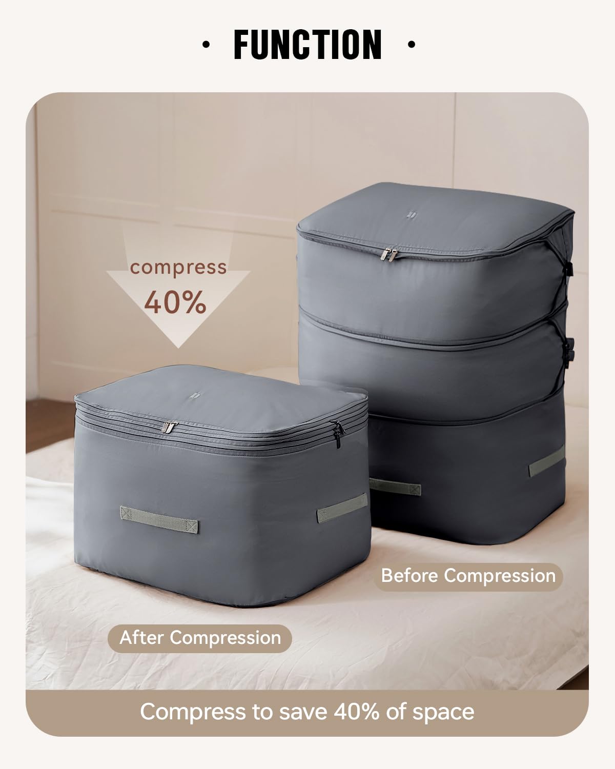 Eachy 3-layer compression system demonstrates space reduction