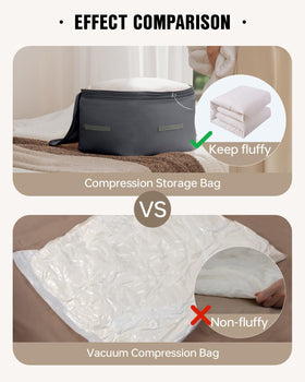 Eachy XXXL bag dimensions illustrate extra-large bedding storage