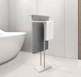 EADOT brushed nickel finish towel rack resists humidity in bathrooms.