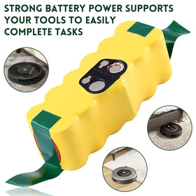 Rechargeable Ni-MH battery for reliable Roomba power