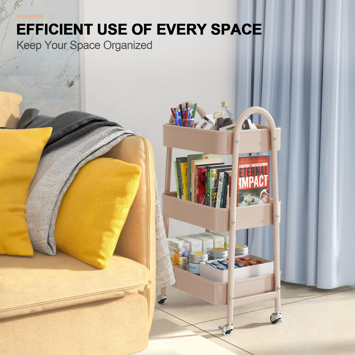 EAGMAK versatile storage cart enhancing kitchen and living spaces