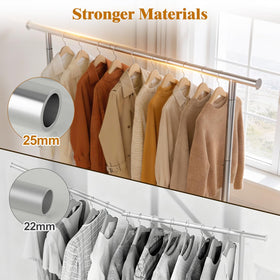 EAGMAK rack side view showing bottom shelf for shoes and accessories storage