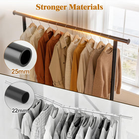 EAGMAK freestanding coat rack with triangle base demonstrates sturdy construction for dorms and apartments.