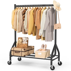 EAGMAK heavy-duty-clothes-rack-420lbs offers a durable wardrobe storage solution.