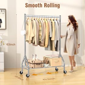 EAGMAK standing rack shown in a tidy room for clothes organization.