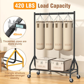EAGMAK rolling-garment-rack with lockable-wheels enables smooth, secure mobility.