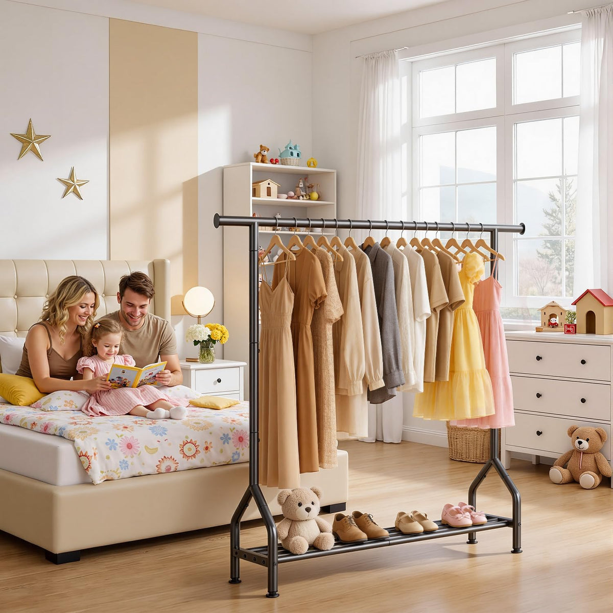 EAGMAK seasonal storage rack suits laundry rooms and guest rooms efficiently.