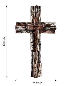 Close-up of copper nail accents on Eagrafts cross detailing texture