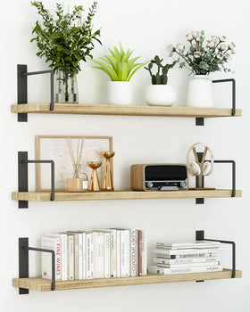 EALLRINEC 24-inch floating shelves set of 3 for display and organization.