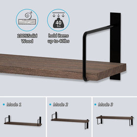 EALLRINEC shelves organize books and trophies for clutter-free storage.