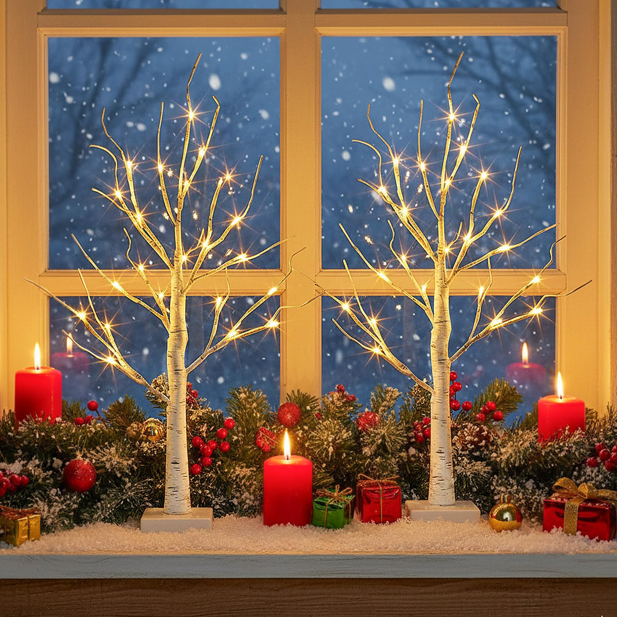 EAMBRITE battery option powers decor without cords