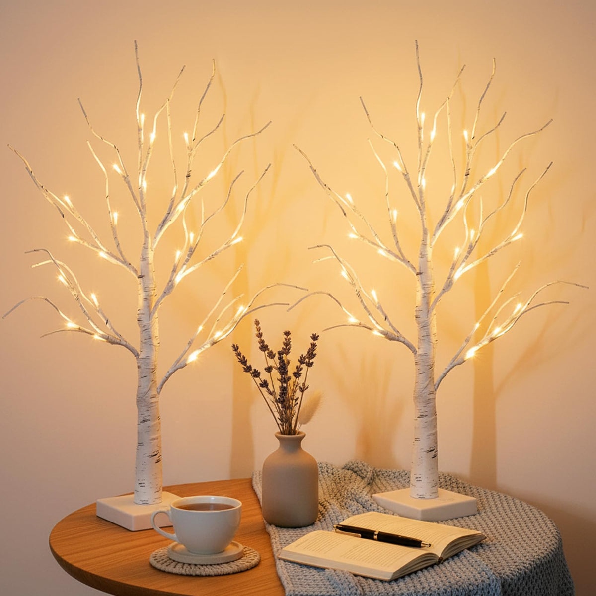 Flexible EAMBRITE birch tree branches shape for festive displays