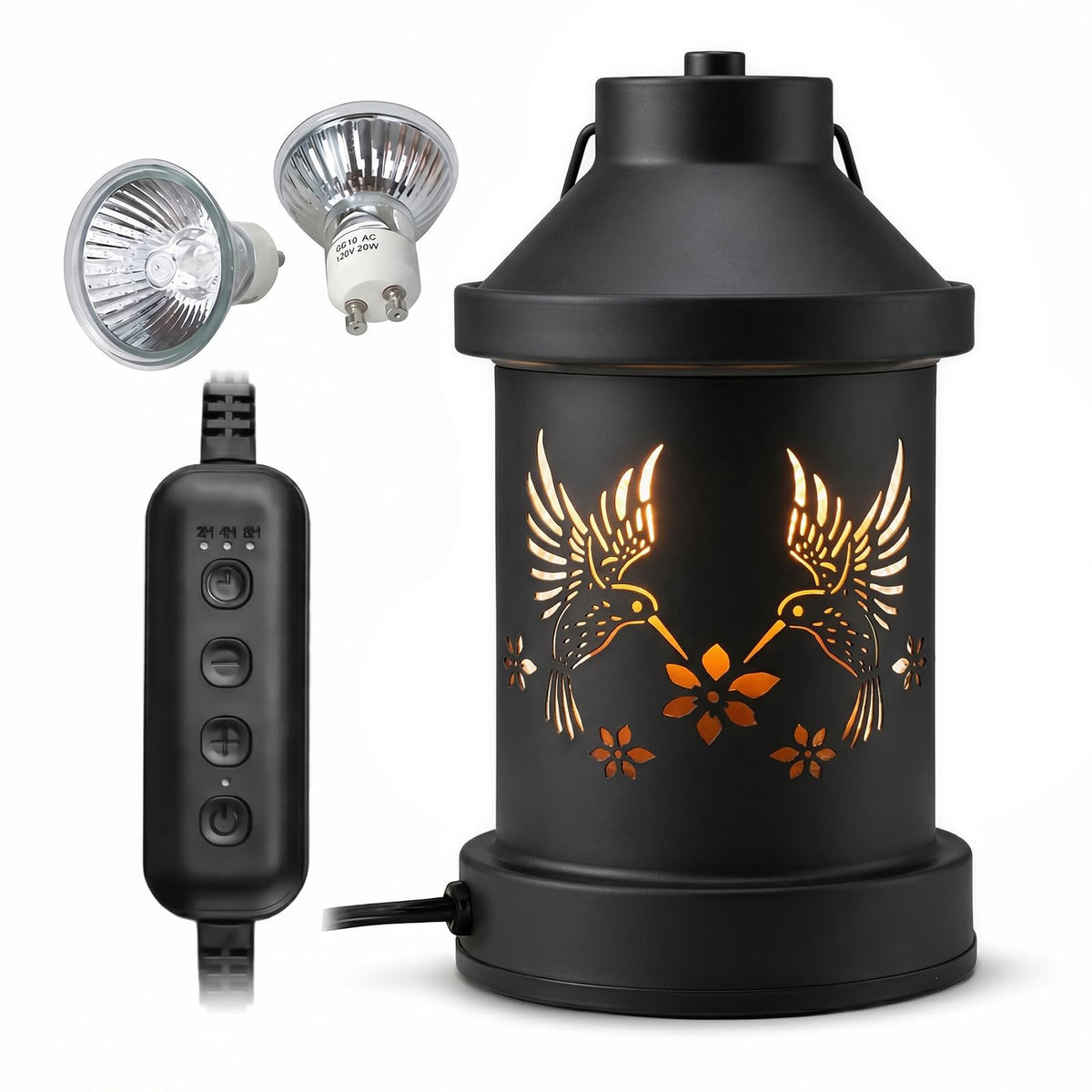 Eandisom hummingbird candle warmer lamp dimmer-control for customizable ambiance.