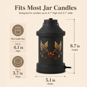Eandisom hummingbird candle warmer lamp packaging includes bulbs for setup.