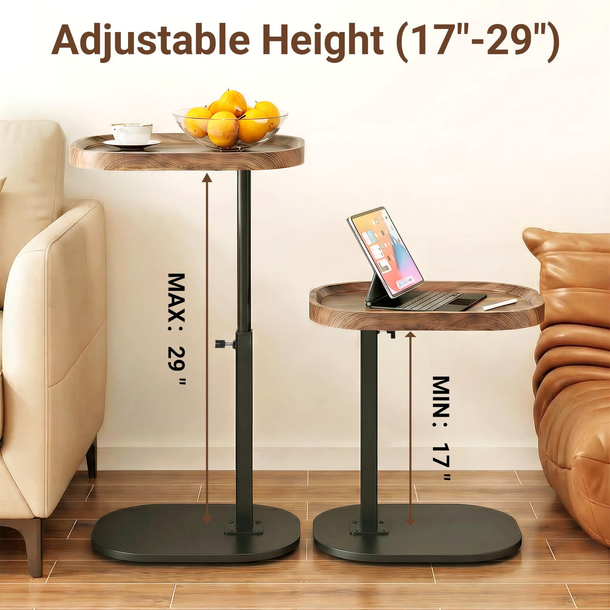 Eansstofars rustic wood and black steel design adds charm to living spaces.