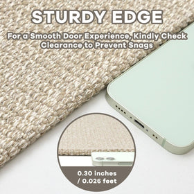 EARTHALL non-slip rubber backing keeps the entryway rug in place for busy homes.