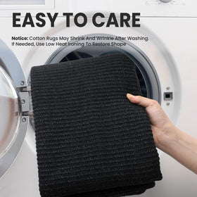 EARTHALL washable entryway rug designed for delicate-cycle washing and quick air-drying.