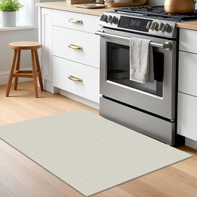 EARTHALL rug soft cotton-poly fabric delivers plush underfoot.