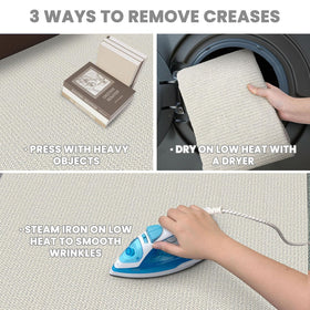 EARTHALL rug machine-washable on delicate cycle for easy care.