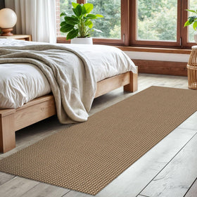 Earthall woven runner fold alert may show creases; lay flat and gently iron