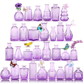 Earthgadgets light-purple glass bud vase for elegant wedding centerpieces.
