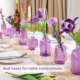 Earthgadgets purple bud vase suits real or artificial blooms.