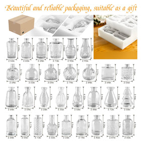 EarthGadgets thick glass bud vase sturdy for outdoor tables and decor resilience