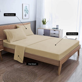 EaseHome easy-care machine-washable sheets for quick drying.