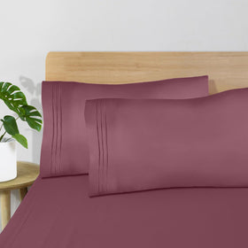 EaseHome Burgundy microfiber texture close-up emphasizing breathability and softness