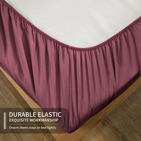 EaseHome Burgundy pillowcase pair showcasing smooth microfiber for all-night comfort