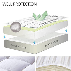 Easeland 300TC cotton surface provides breathable, skin-friendly comfort.