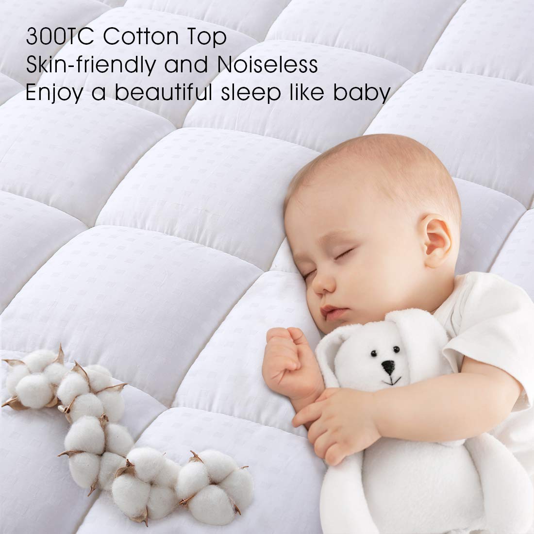 Easeland 30oz down-alternative fill adds plush, cushioned support.
