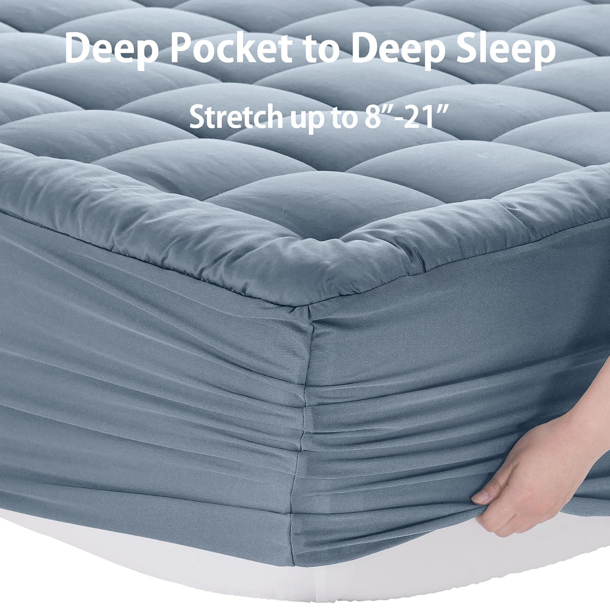 EASELAND edge-to-edge protection helps keep mattress clean.